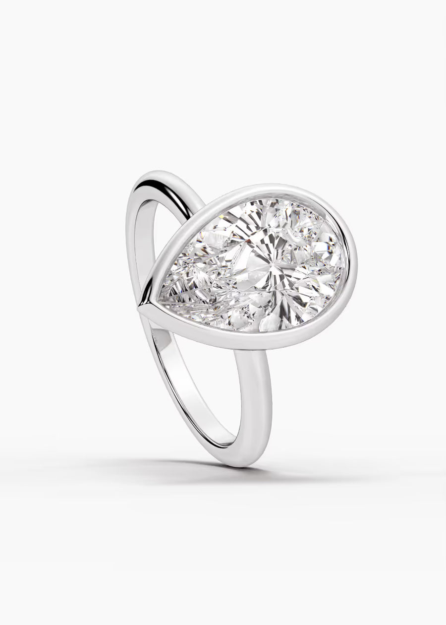 WG: The Silhouette · Pear — white gold view 4