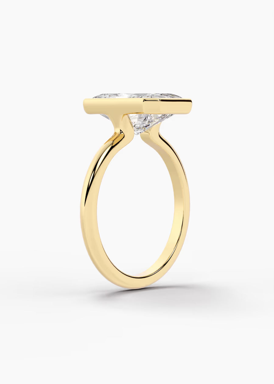 YG: The Silhouette · Radiant — yellow gold view 2