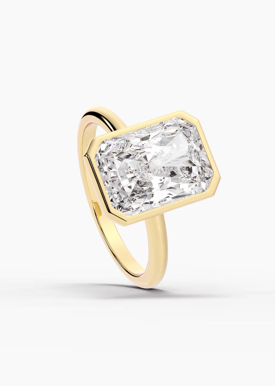 YG: The Silhouette · Radiant — yellow gold view 4