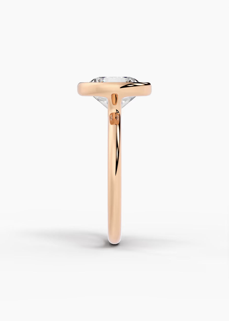 RG: The Silhouette · Round — rose gold view 3