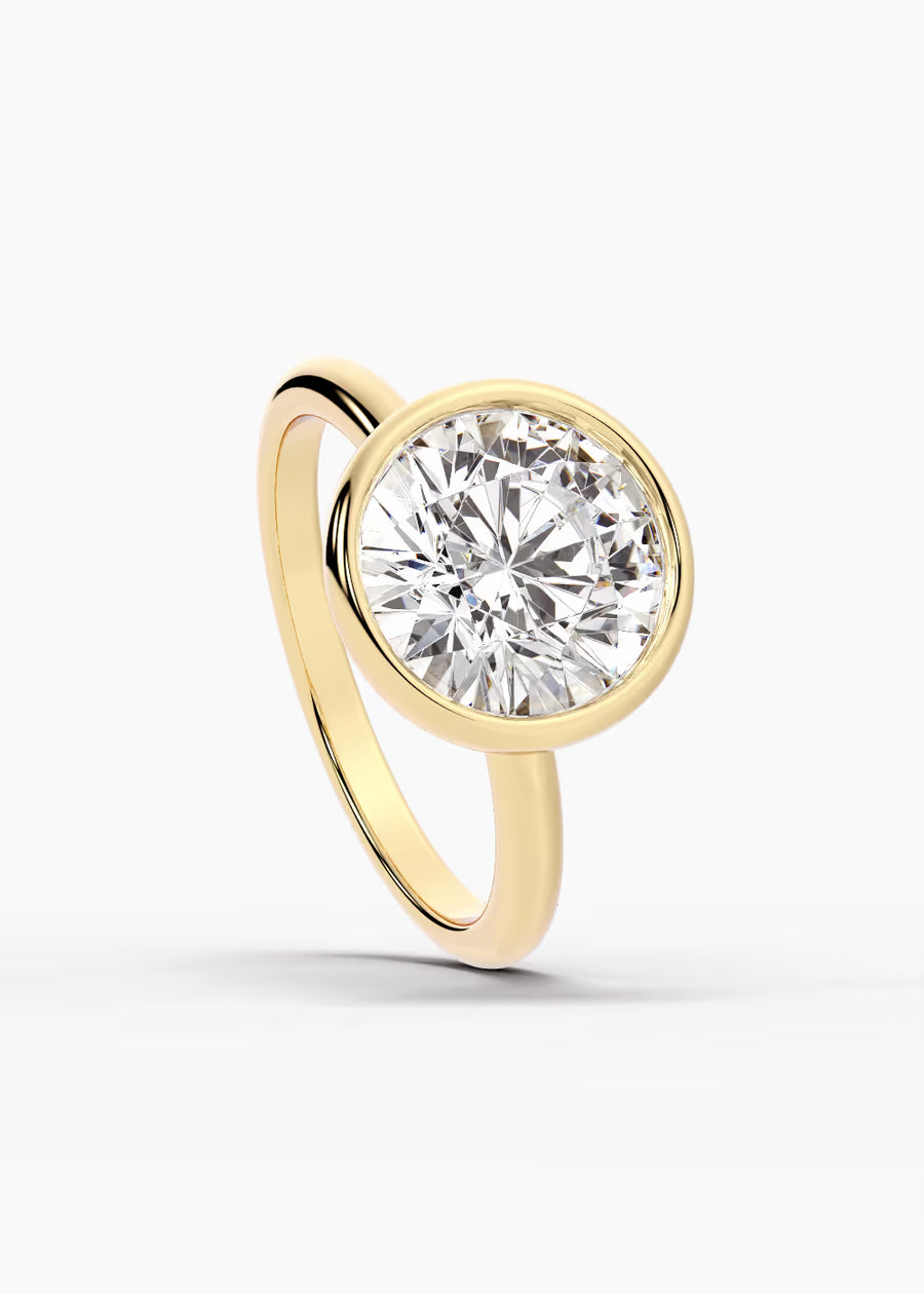 YG: The Silhouette · Round — yellow gold view 4