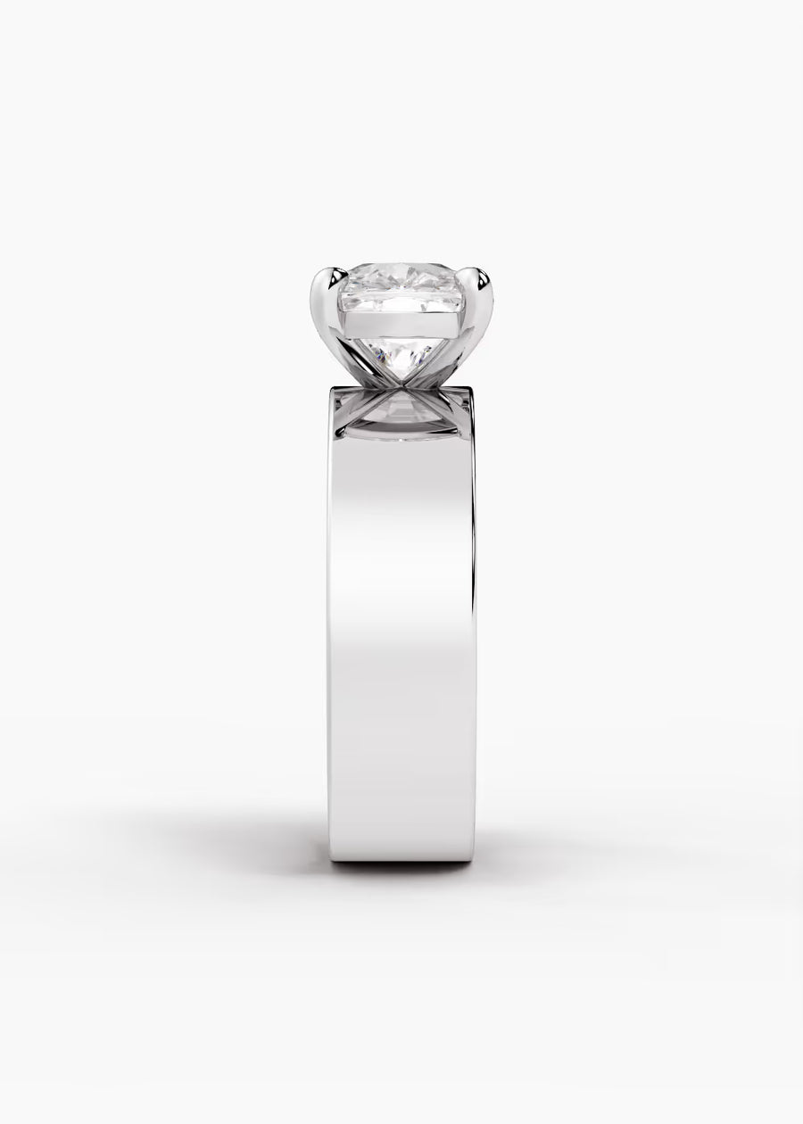 WG: The Vector · Elongated Cushion — white gold view 3
