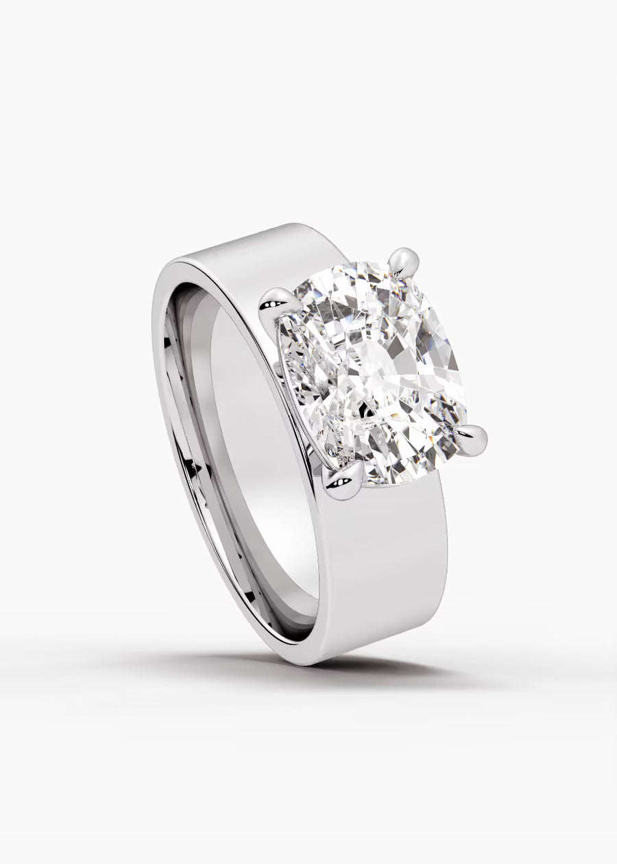 WG: The Vector · Elongated Cushion — white gold view 4