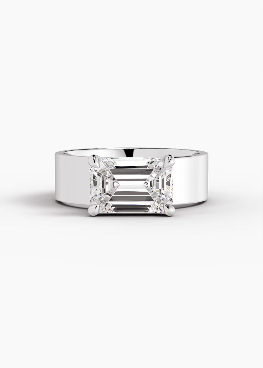 WG: The Vector · Emerald — white gold view 1