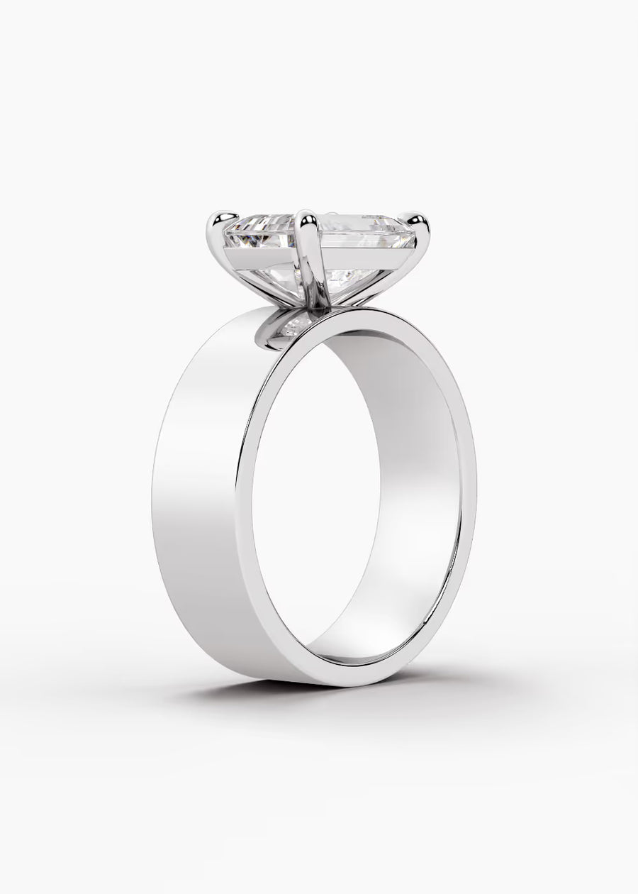 WG: The Vector · Emerald — white gold view 2