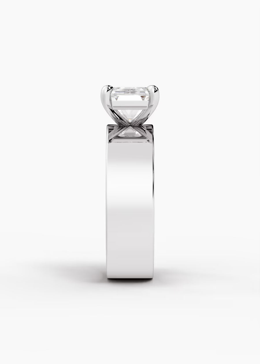 WG: The Vector · Emerald — white gold view 3