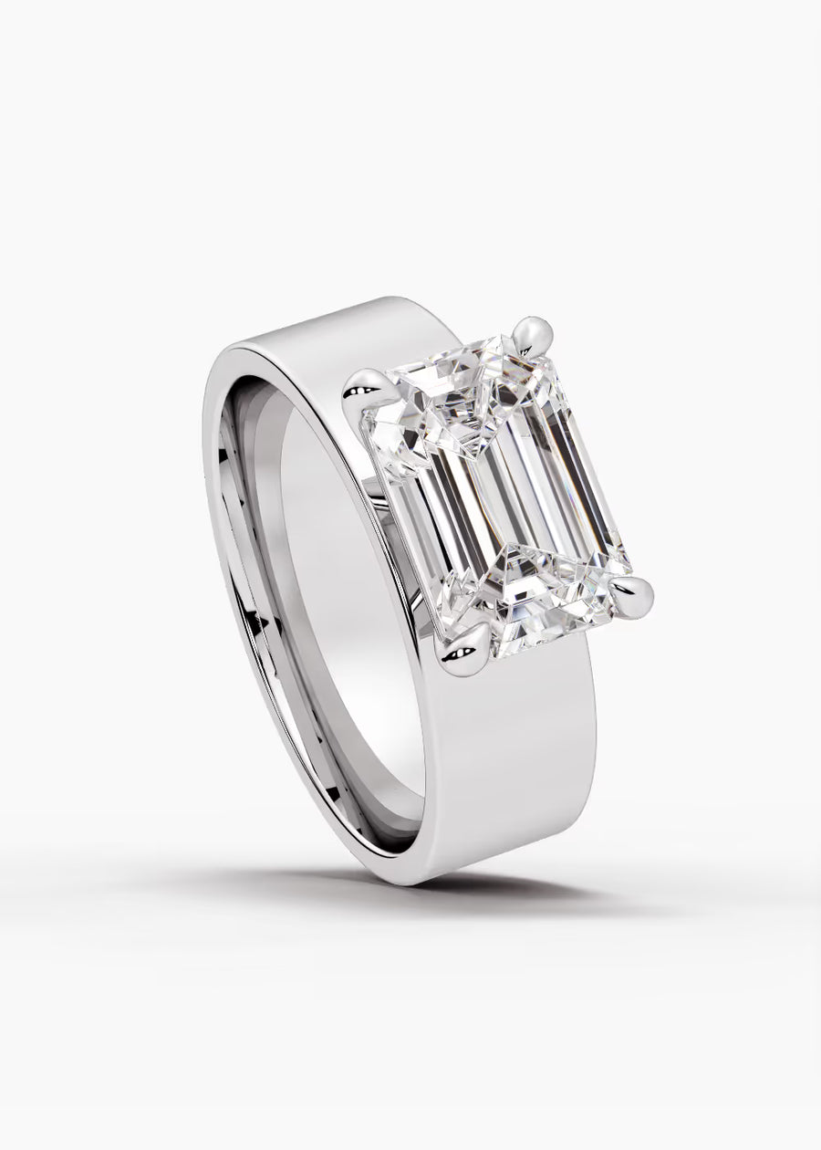 WG: The Vector · Emerald — white gold view 4