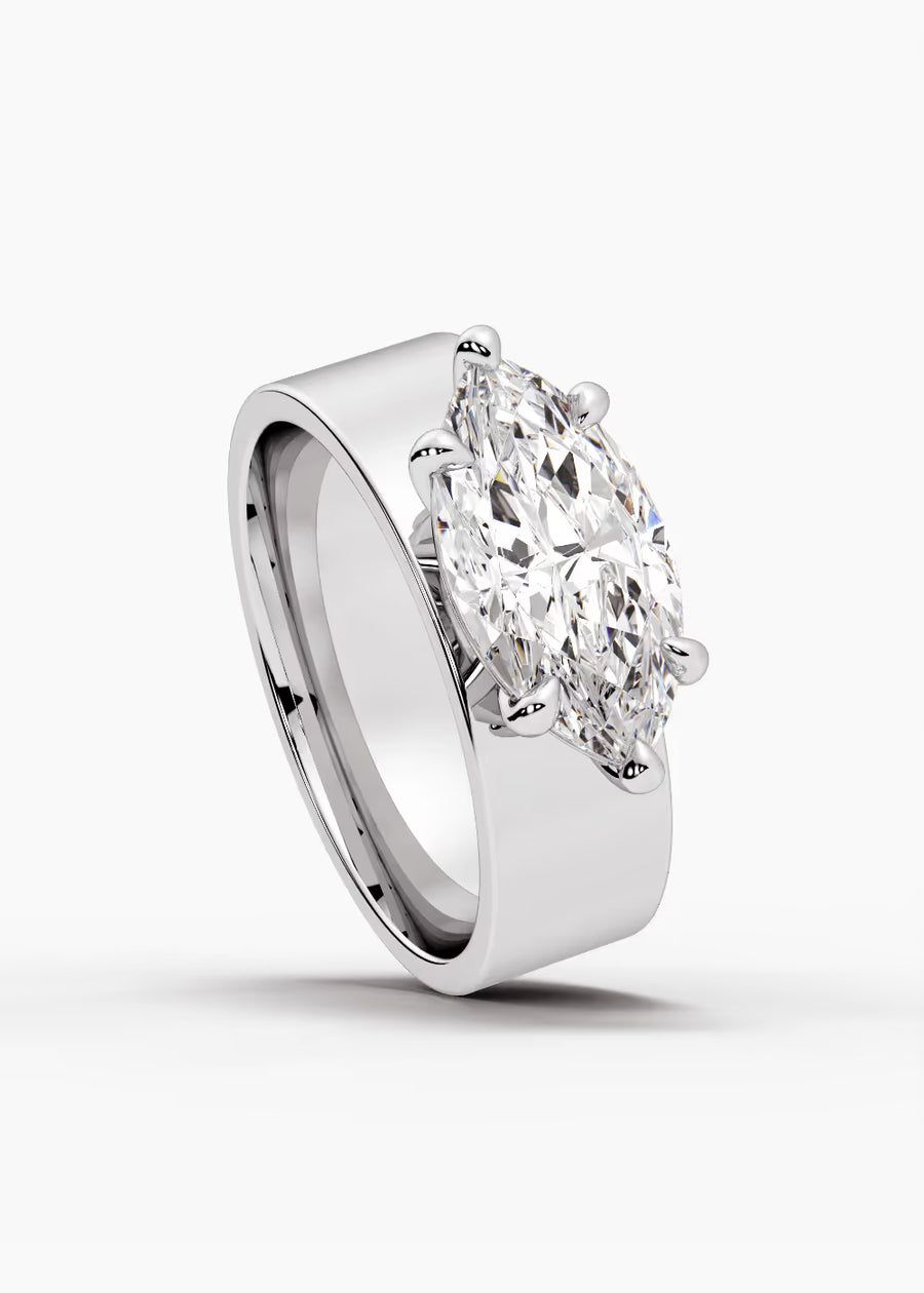 WG: The Vector · Marquise — white gold view 4