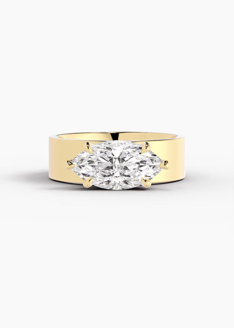 YG: The Vector · Marquise — yellow gold view 1