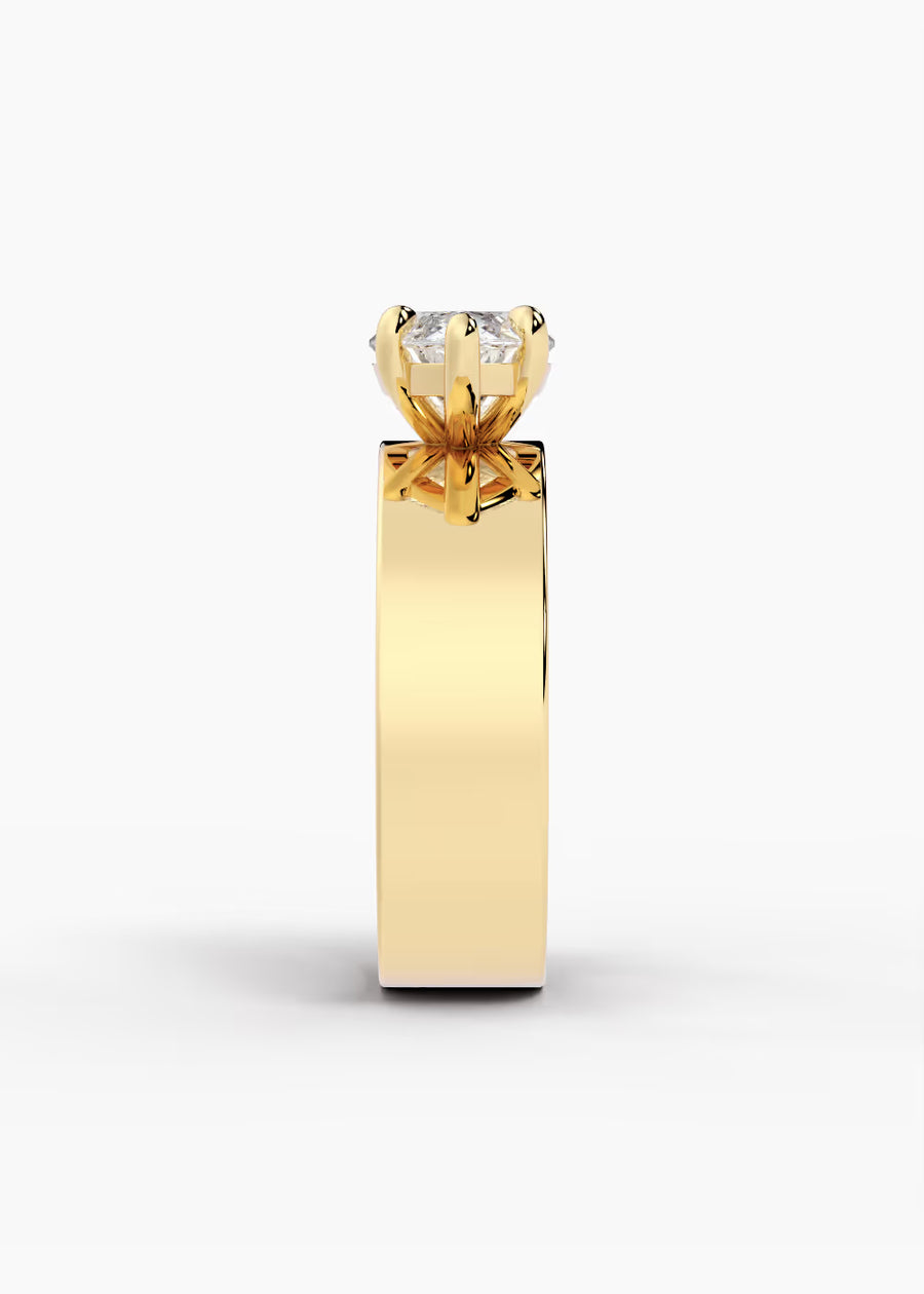 YG: The Vector · Marquise — yellow gold view 3
