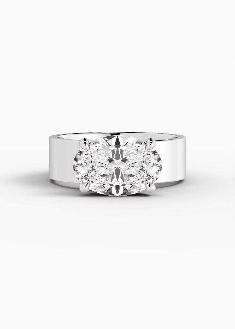WG: The Vector · Oval — white gold view 1
