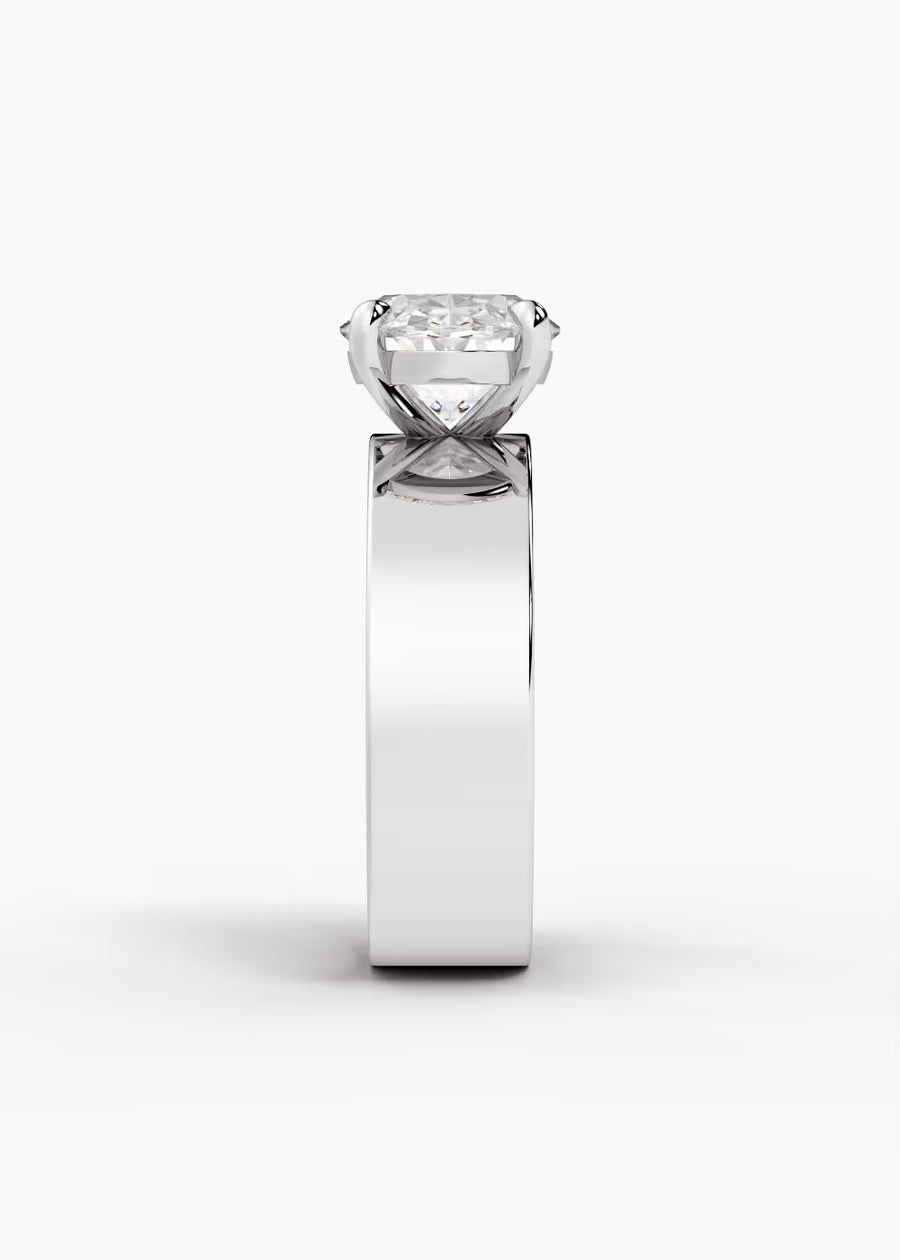 WG: The Vector · Oval — white gold view 3