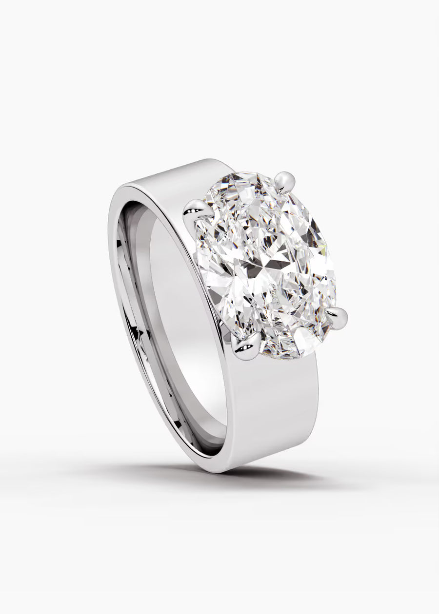 WG: The Vector · Oval — white gold view 4