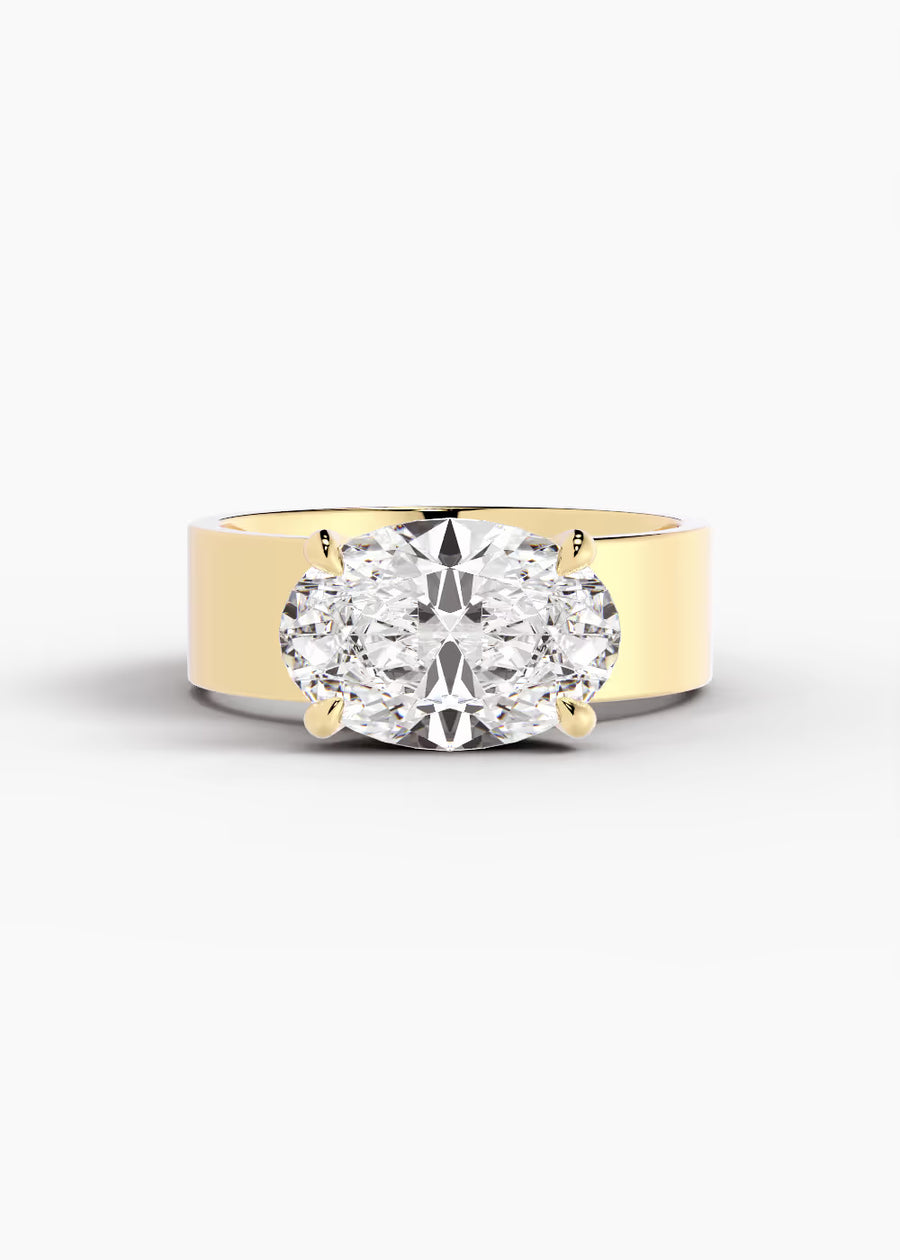 YG: The Vector · Oval — yellow gold view 1