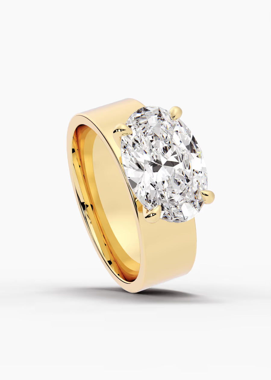 YG: The Vector · Oval — yellow gold view 4