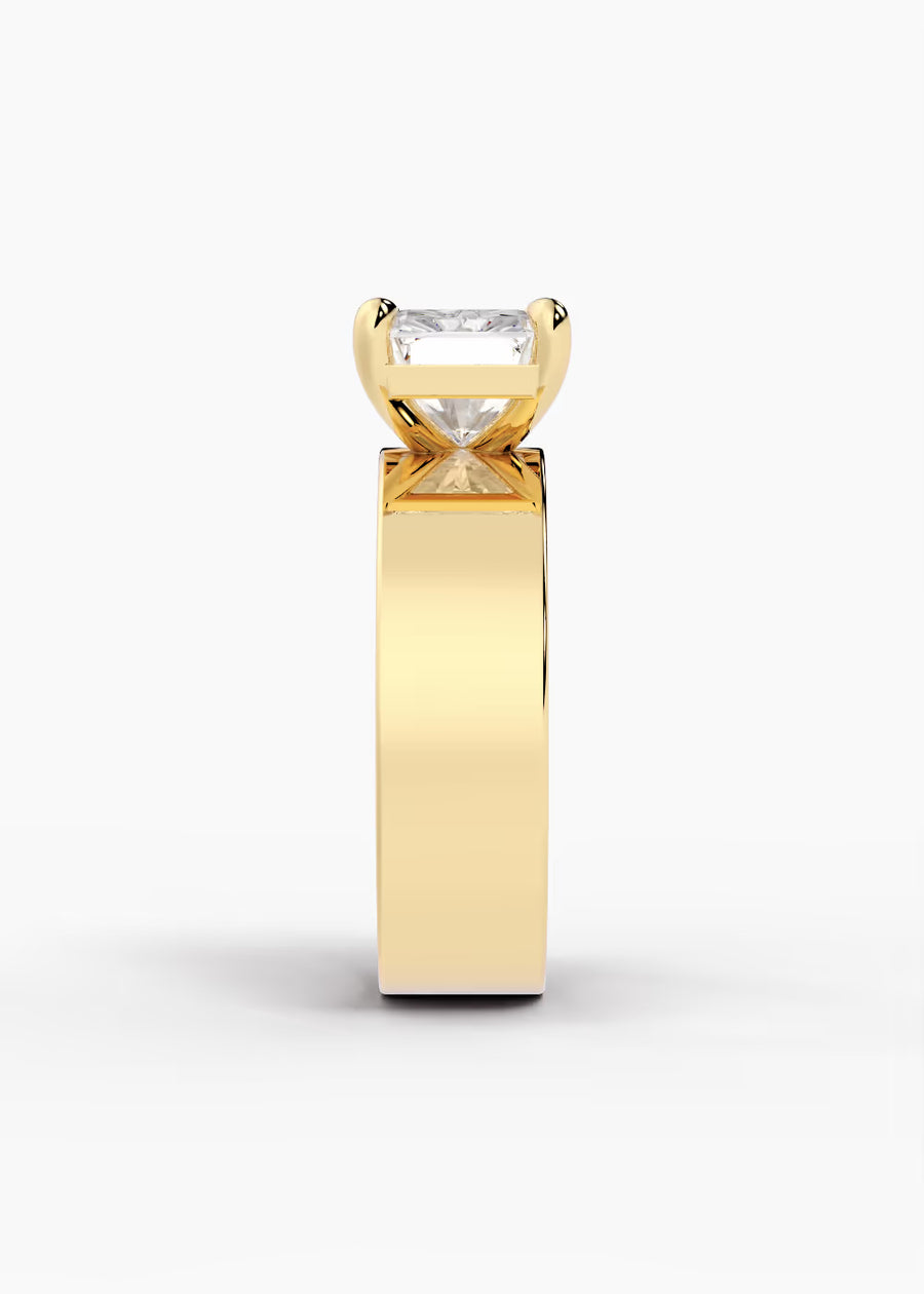 YG: The Vector · Radiant — yellow gold view 3