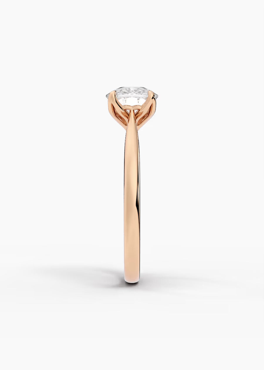 RG: The Willow · Elongated Cushion — rose gold view 3