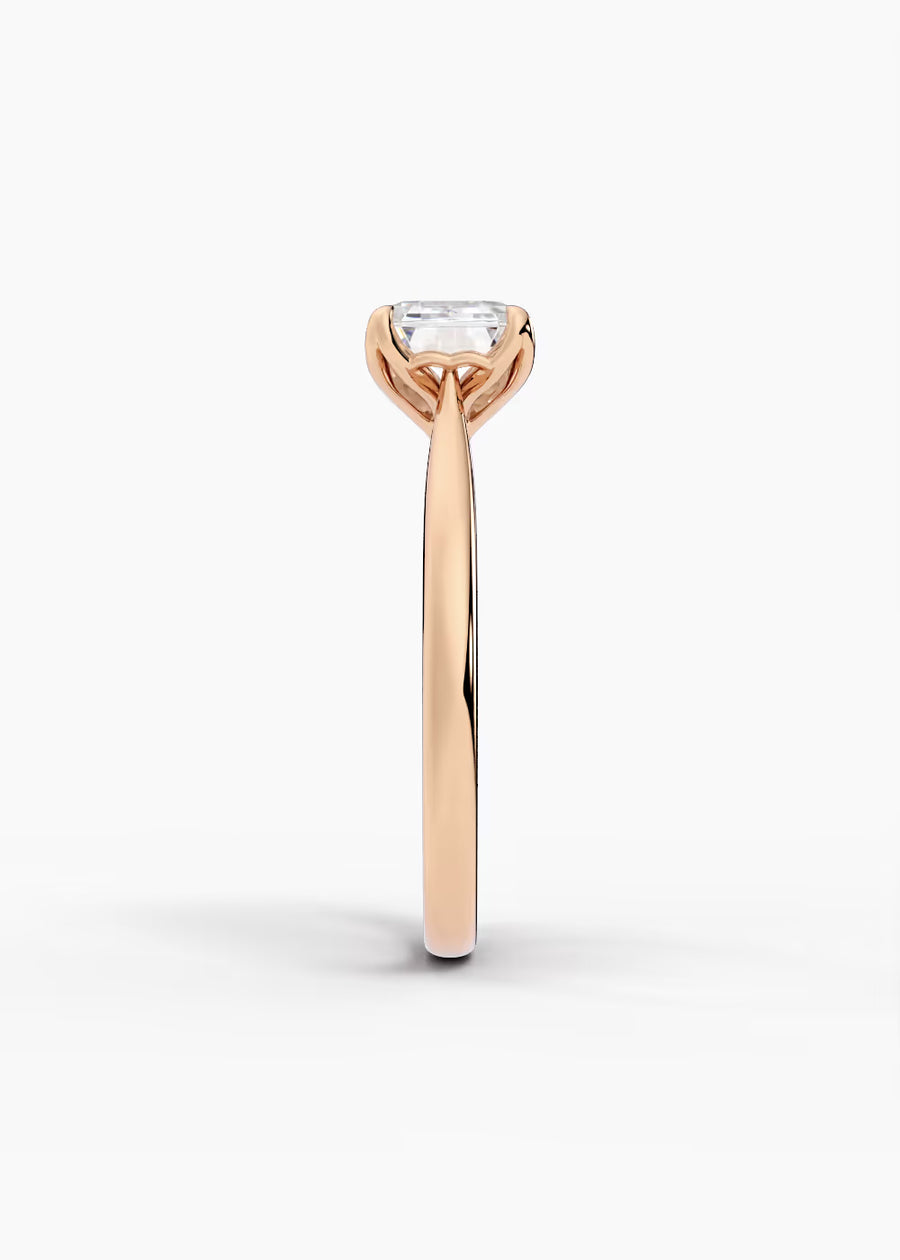 RG: The Willow · Emerald — rose gold view 3
