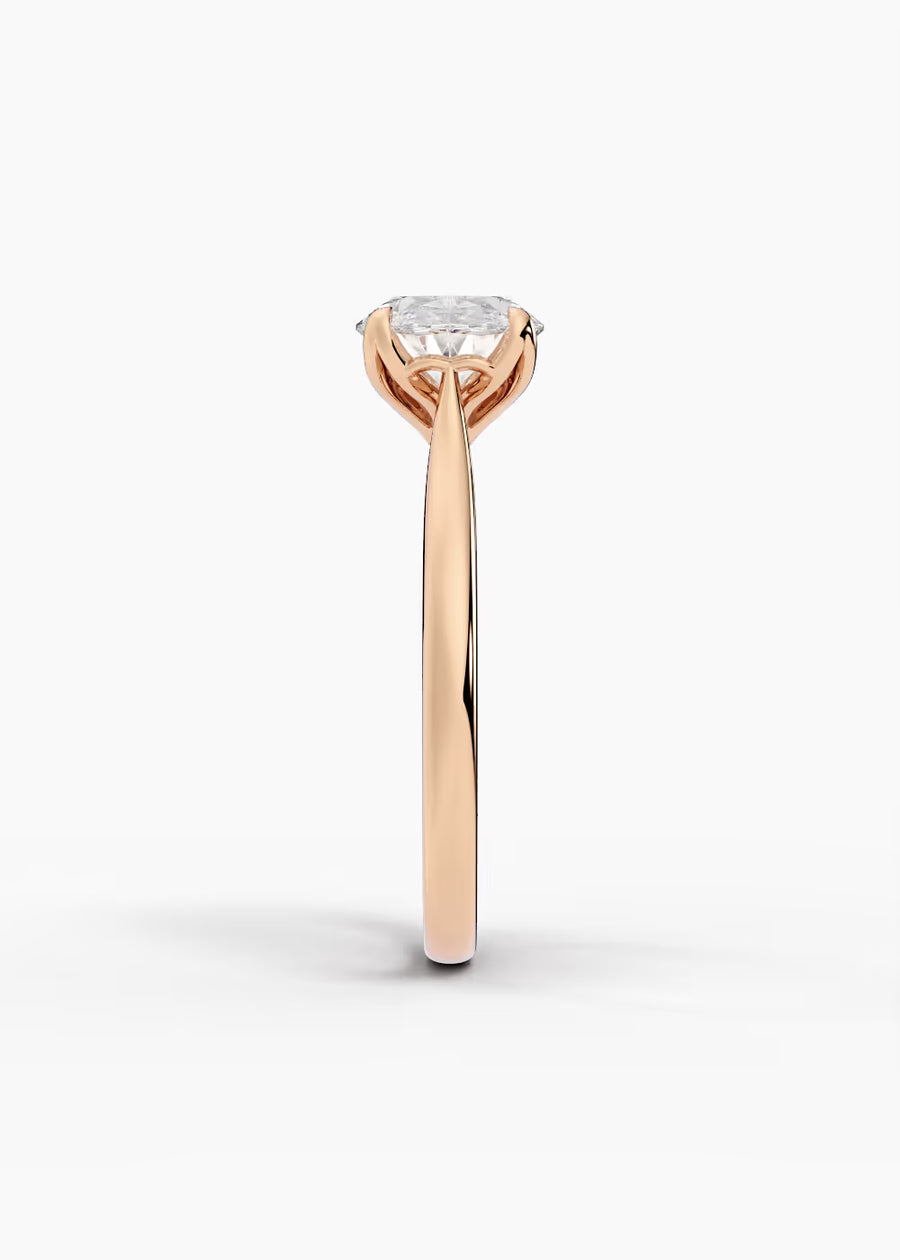 RG: The Willow · Oval — rose gold view 3