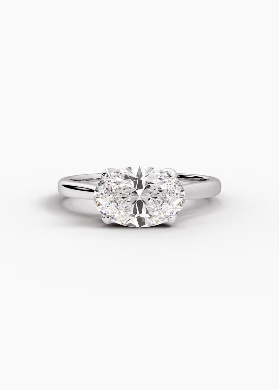 WG: The Willow · Oval — white gold view 1