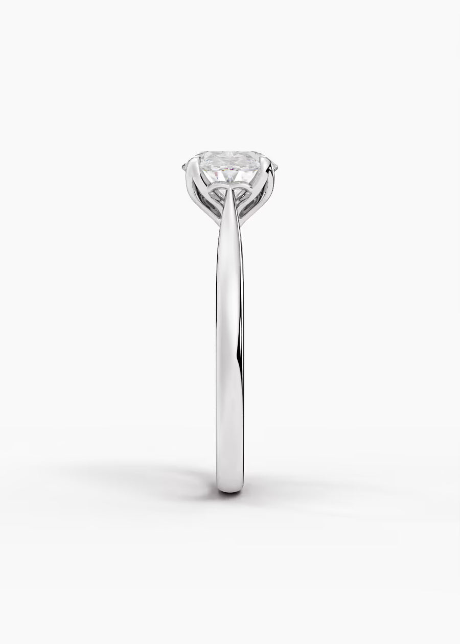 WG: The Willow · Oval — white gold view 3