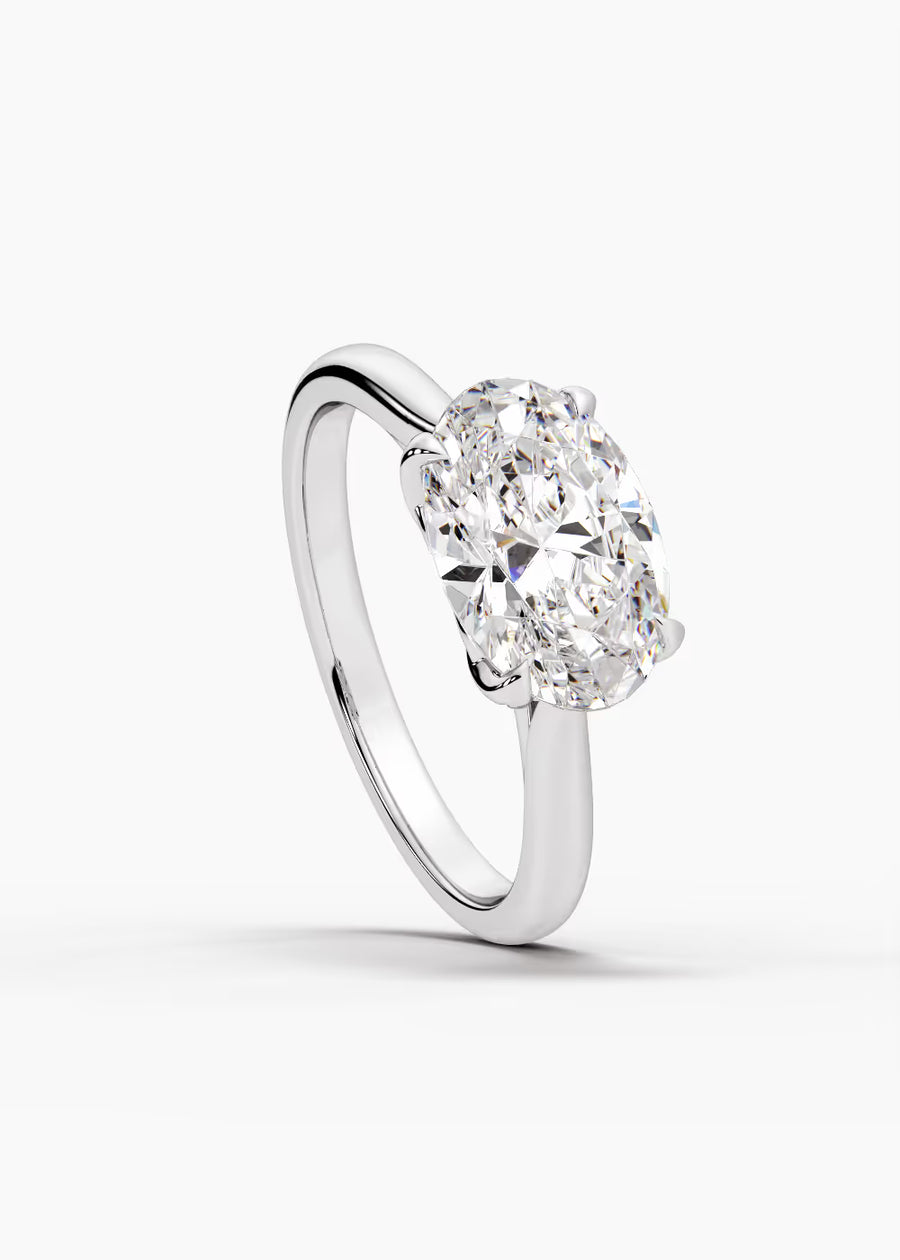 WG: The Willow · Oval — white gold view 4