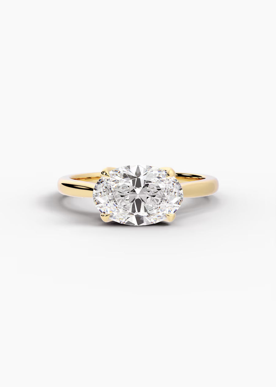 YG: The Willow · Oval — yellow gold view 1