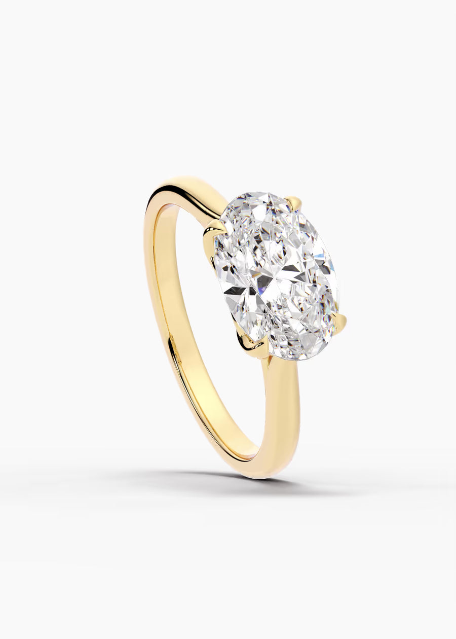 YG: The Willow · Oval — yellow gold view 4