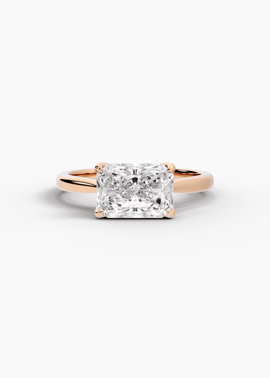 RG: The Willow · Radiant — rose gold view 1