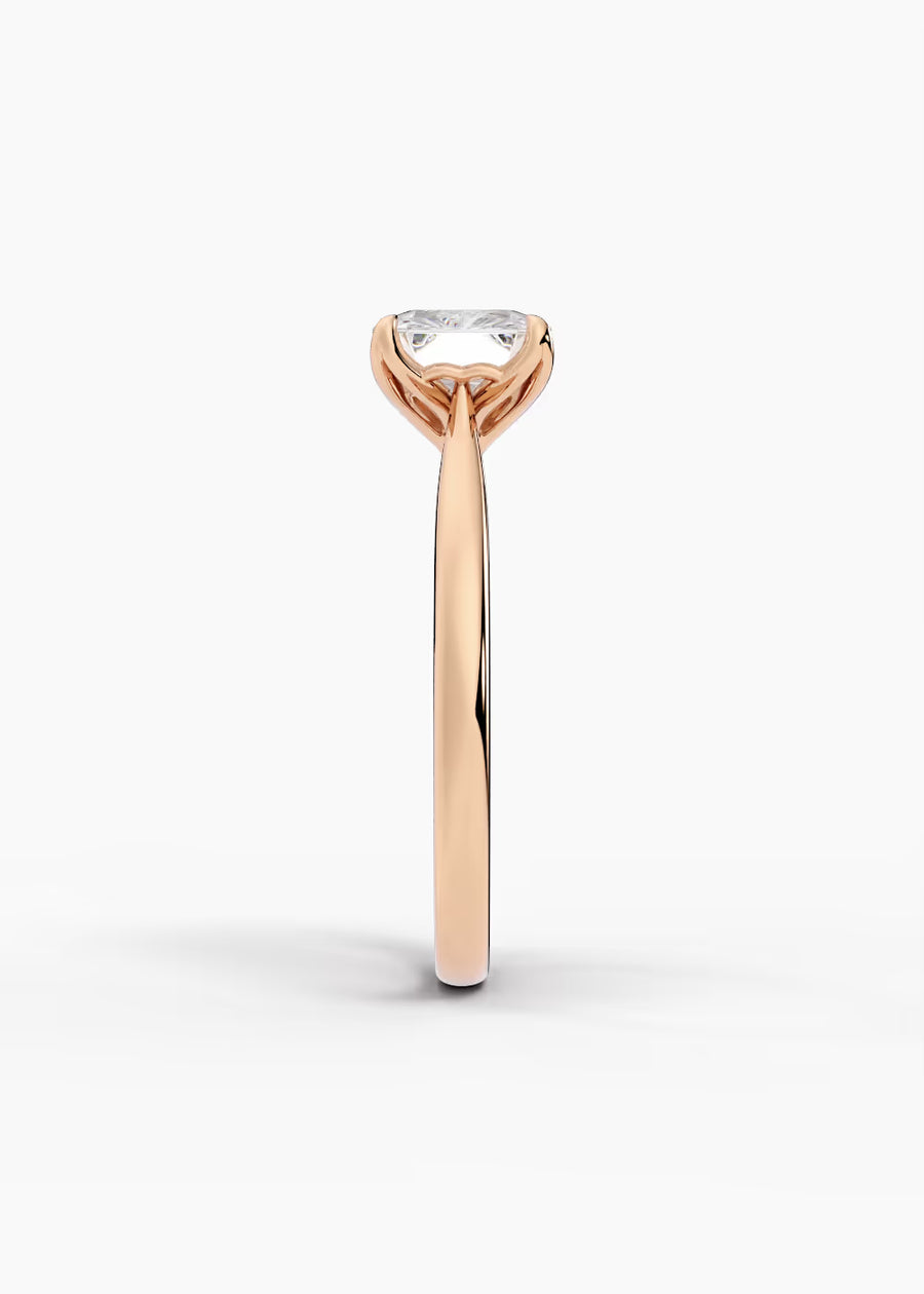 RG: The Willow · Radiant — rose gold view 3