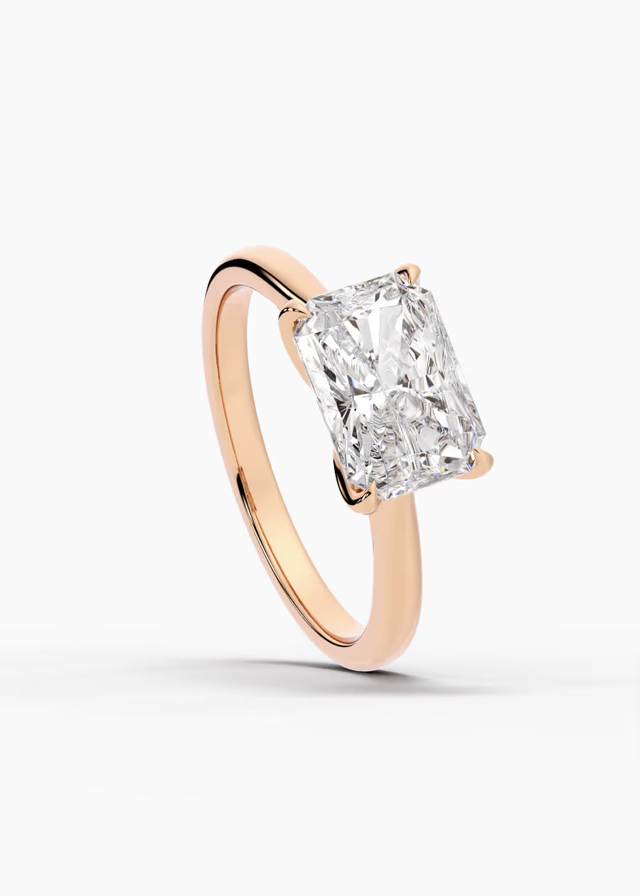 RG: The Willow · Radiant — rose gold view 4