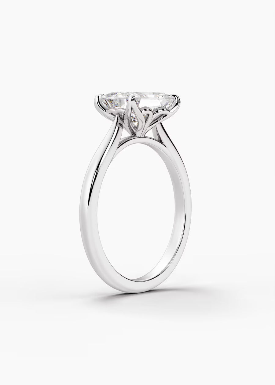 WG: The Willow · Radiant — white gold view 2