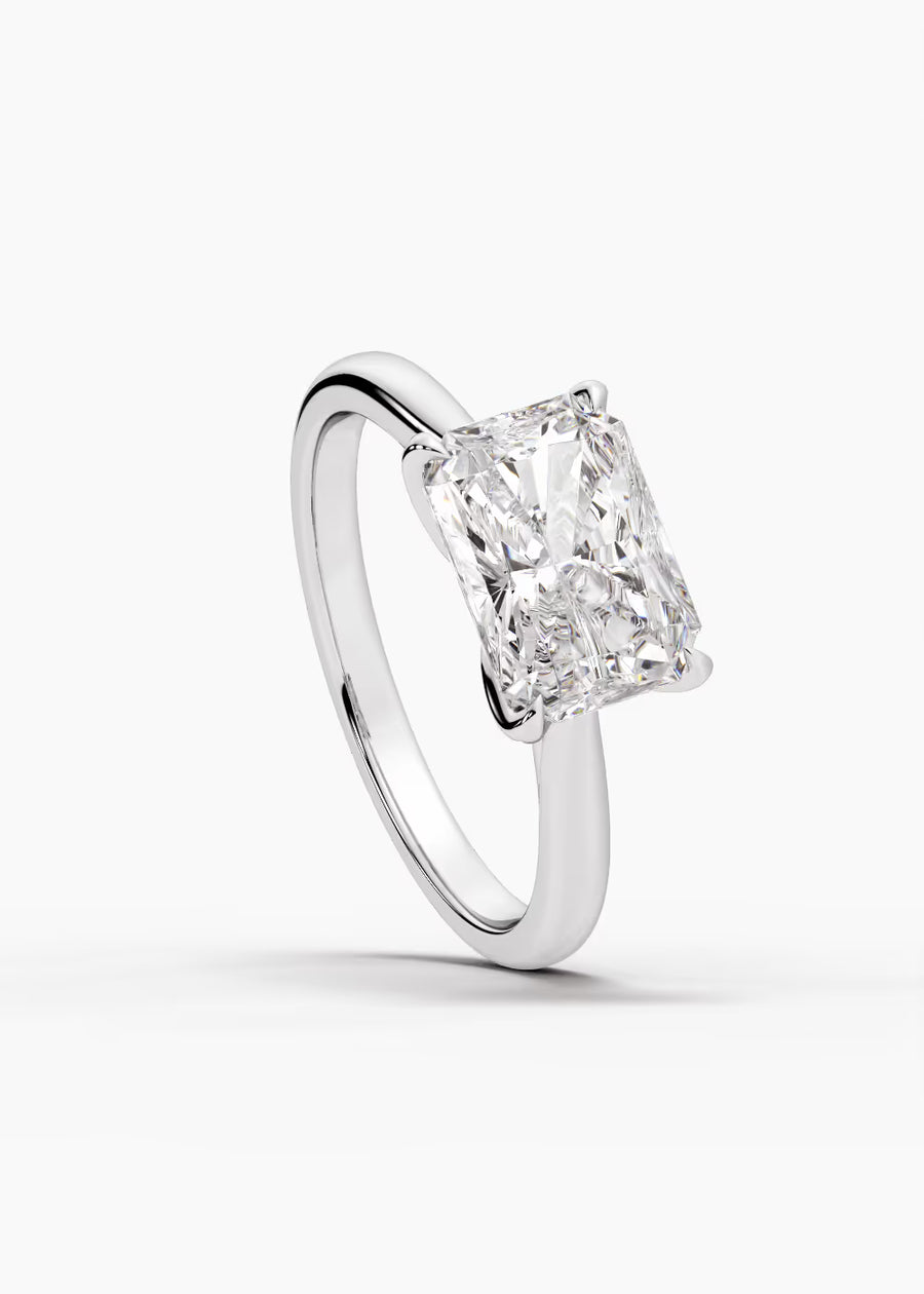 WG: The Willow · Radiant — white gold view 4
