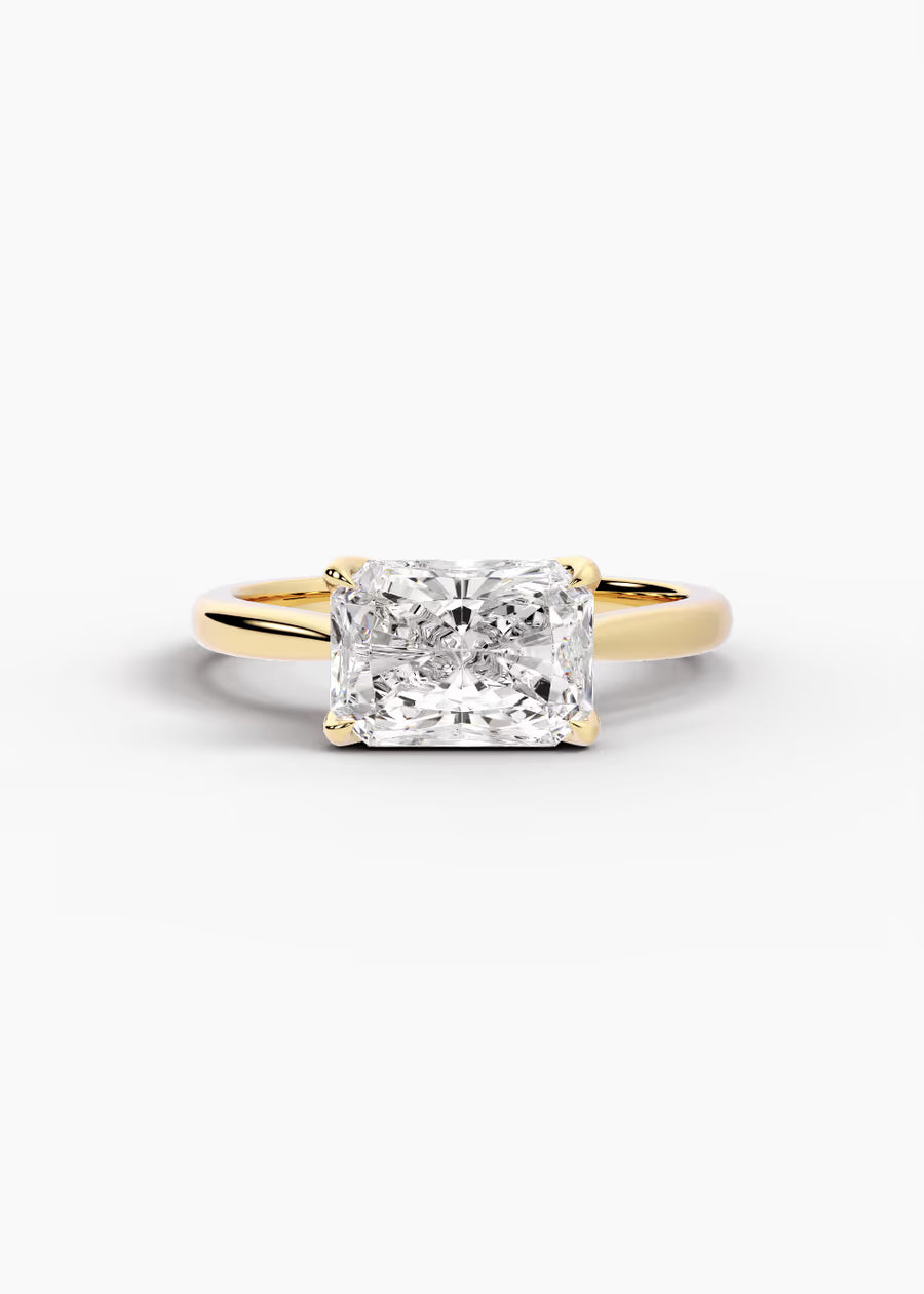 YG: The Willow · Radiant — yellow gold view 1