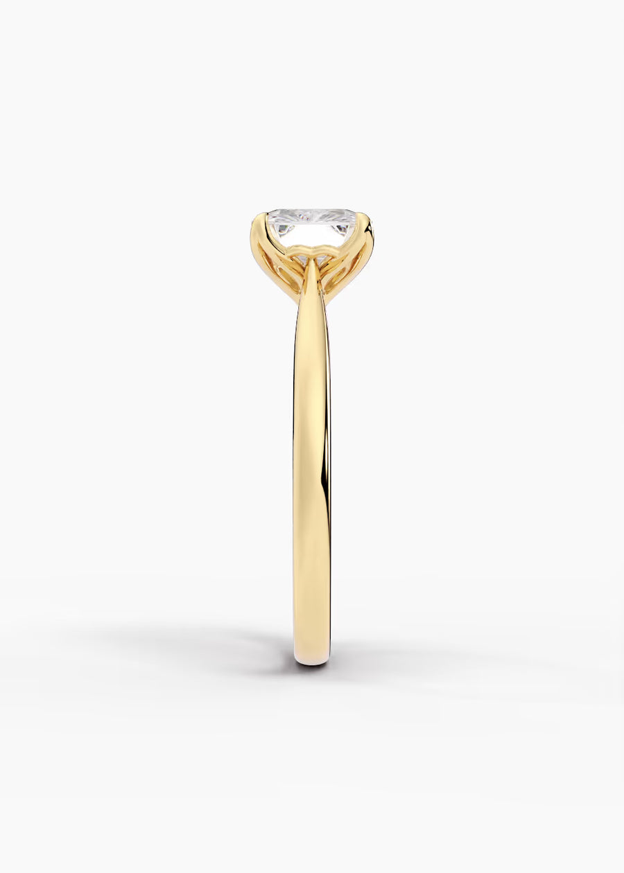 YG: The Willow · Radiant — yellow gold view 3